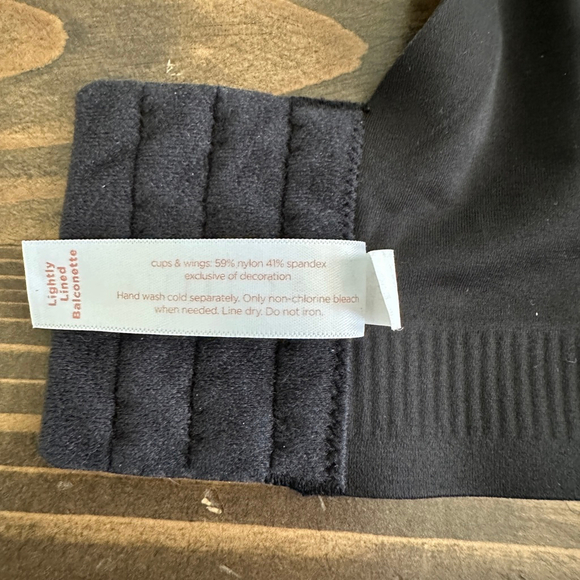 Women’s Cacique Black Balconette Bra – 38DDD – Lightly Lined, Adjustable Straps - Picture 6 of 7